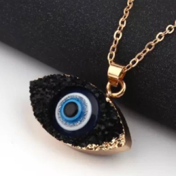 Jewelry - Evil Eye Druzy Necklace